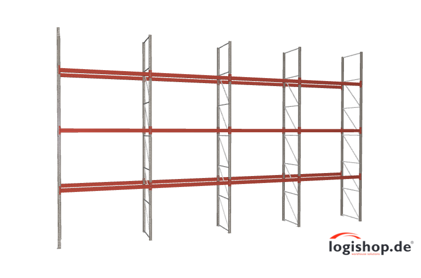 Palettenregal ca. 11,20 lfm - H: 650cm - Fachlast: 3000 kg
