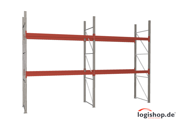 Palettenregal ca. 5,70 lfm - H: 350cm - Fachlast: 1800 kg