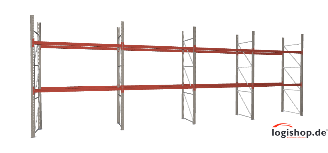 Palettenregal ca. 11,20 lfm - H: 350cm - Fachlast: 1800 kg